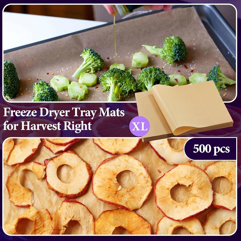 chaseroad 500 Packs Freeze Dryer Tray Mats For Harvest Right Freeze Dryer Accessories for Extra Large Trays, Parchment Sheets, Freeze Dryer Tray Mats for Harvest Right - Image 4